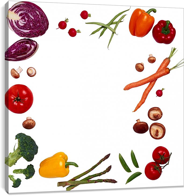 Постер и плакат - Рамка из овощей