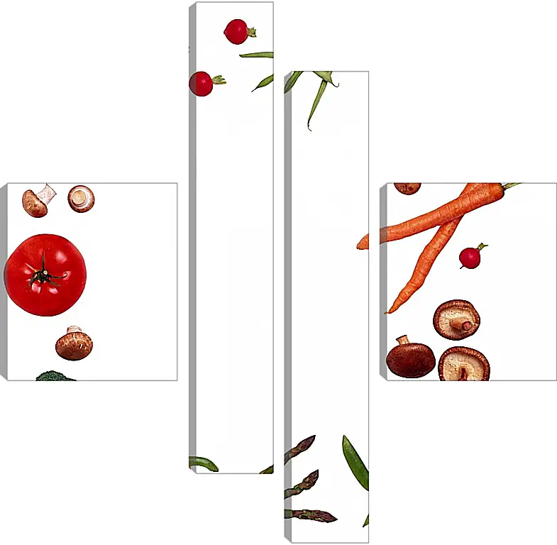 Модульная картина - Рамка из овощей