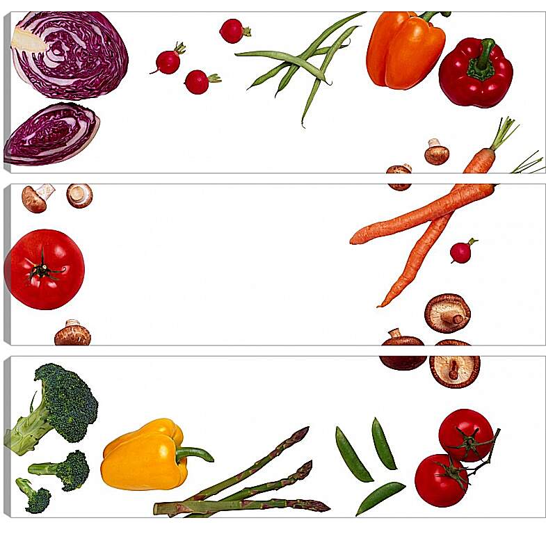 Модульная картина - Рамка из овощей