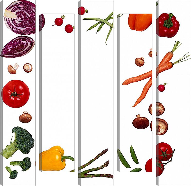 Модульная картина - Рамка из овощей