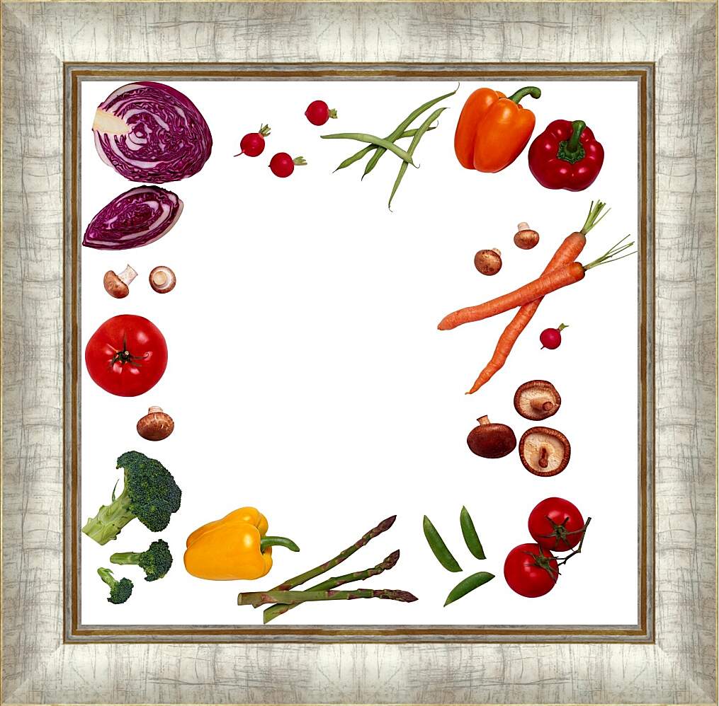 Картина в раме - Рамка из овощей