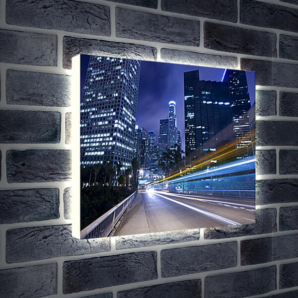 Лайтбокс световая панель - Ночь в городе
