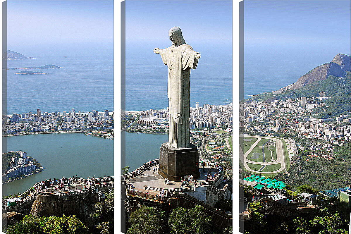 Модульная картина - Статуя Христа в Рио-де-Жанейро
