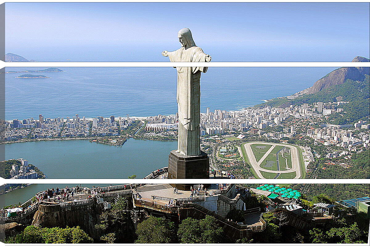 Модульная картина - Статуя Христа в Рио-де-Жанейро
