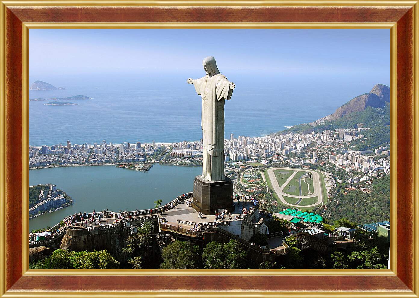 Картина в раме - Статуя Христа в Рио-де-Жанейро
