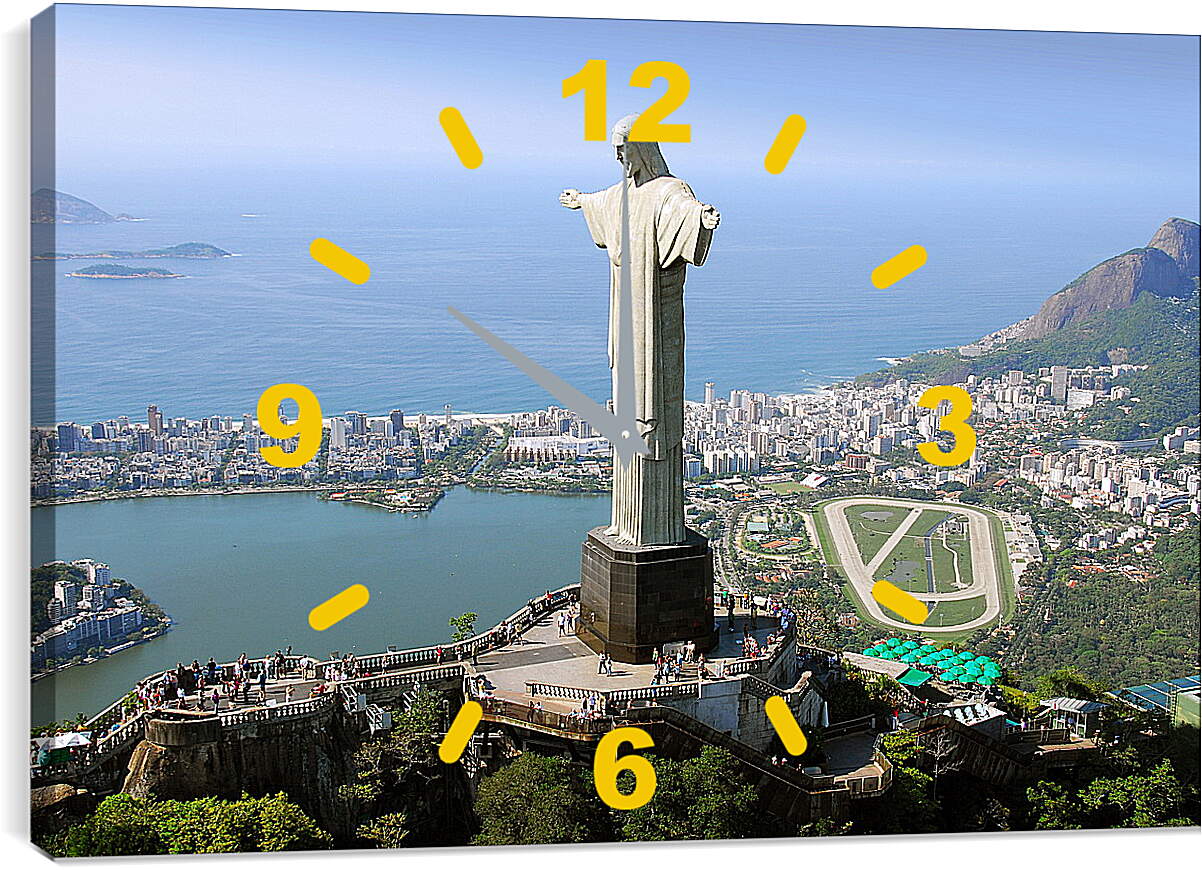 Часы картина - Статуя Христа в Рио-де-Жанейро
