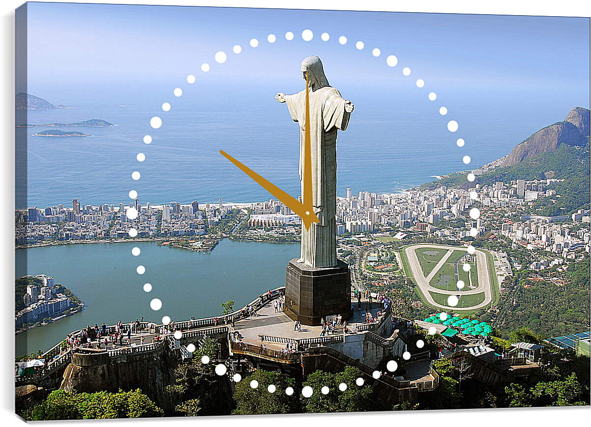 Часы картина - Статуя Христа в Рио-де-Жанейро
