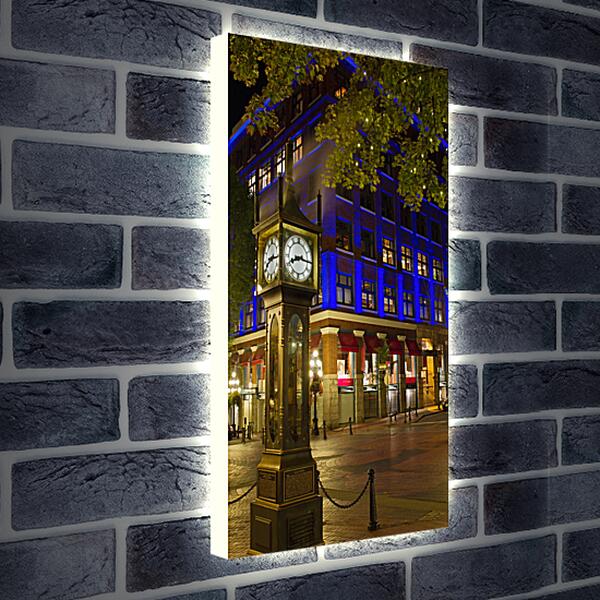 Лайтбокс световая панель - Городские часы