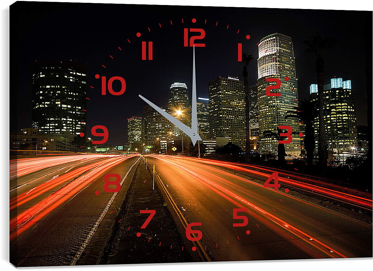 Часы картина - Городская трасса