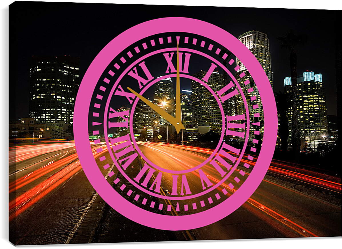 Часы картина - Городская трасса