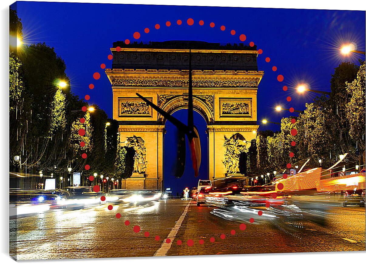 Часы картина - Париж. Триумфальная арка.