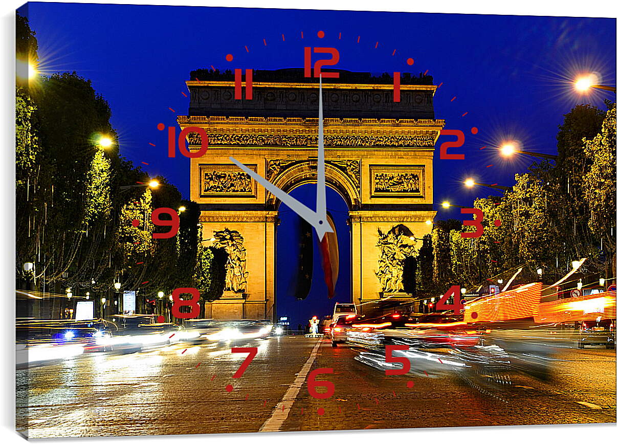 Часы картина - Париж. Триумфальная арка.