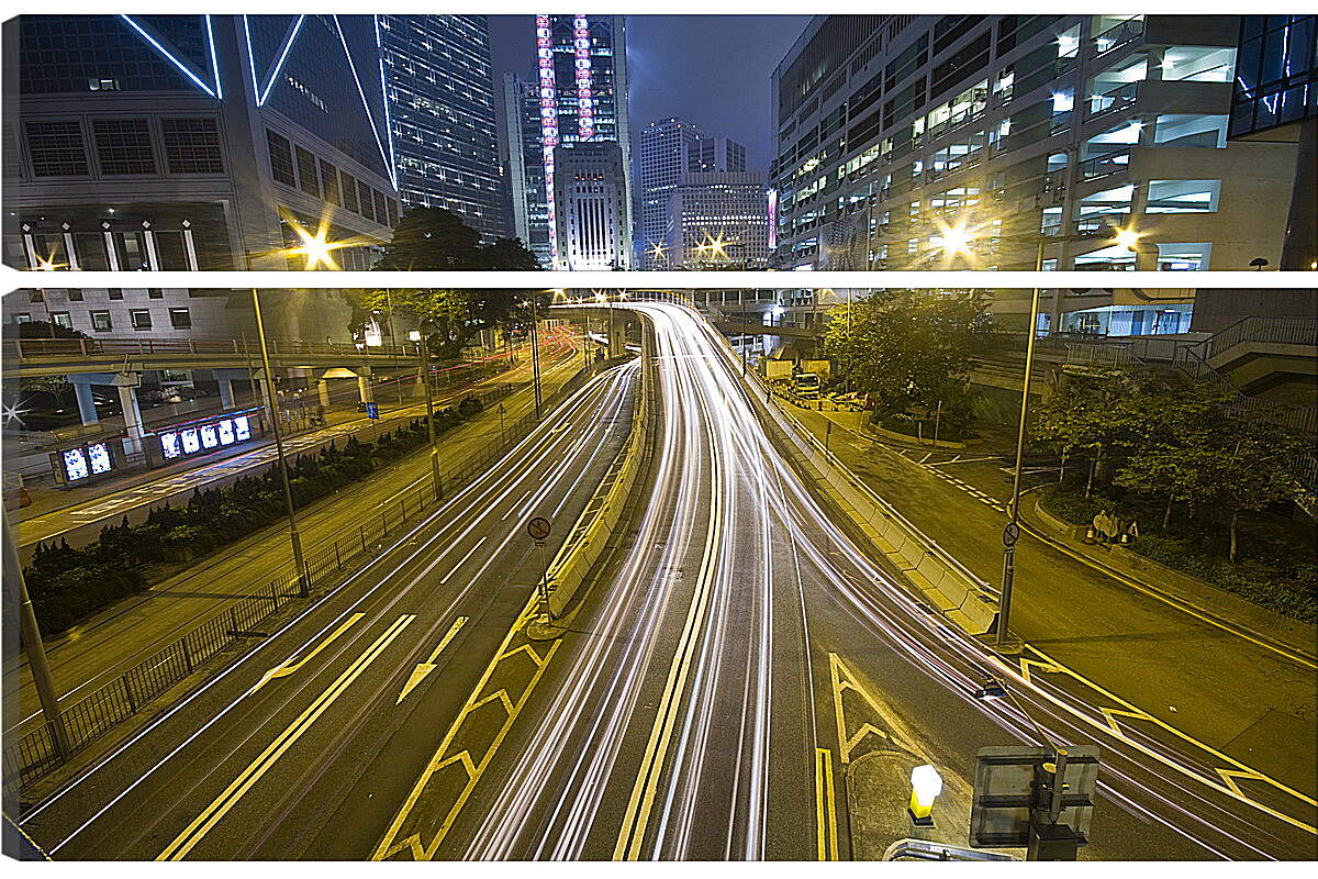 Модульная картина - Гонконг ночью