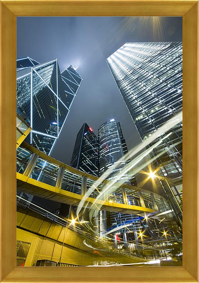 Картина в раме - Гонконг ночью