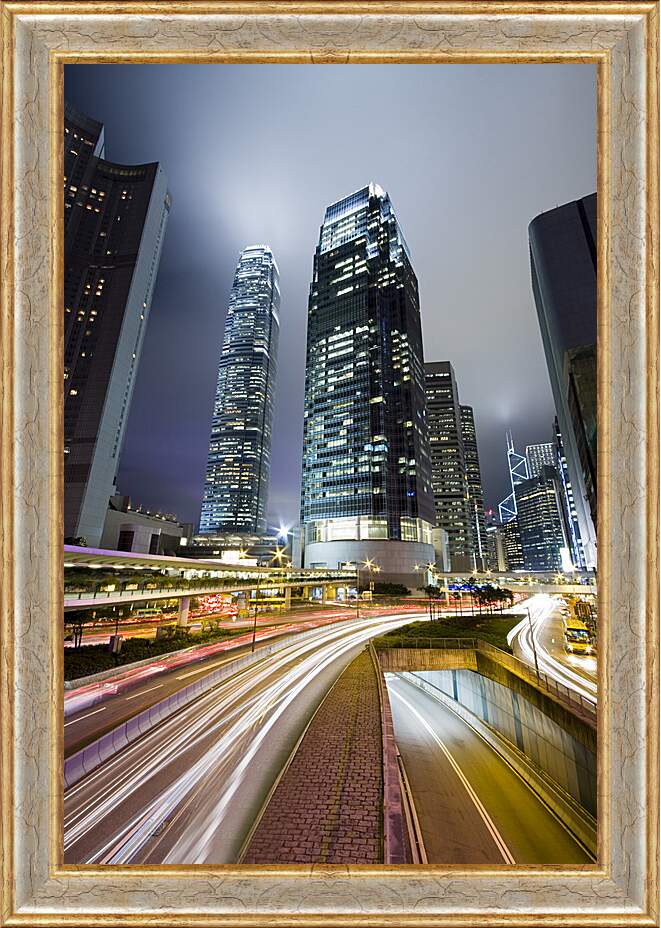 Картина в раме - Гонконг. Небоскребы.