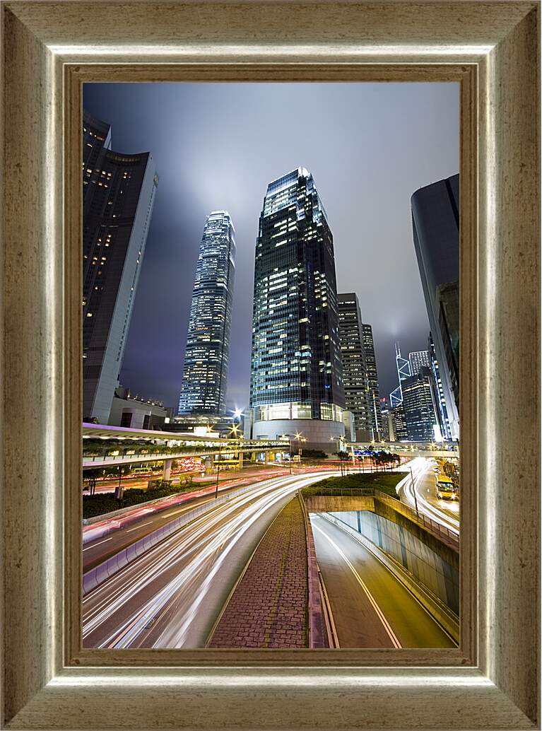 Картина в раме - Гонконг. Небоскребы.