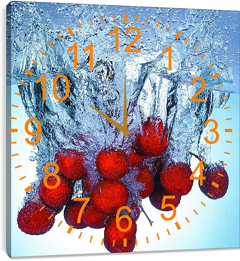 Часы картина - Вода и ягоды