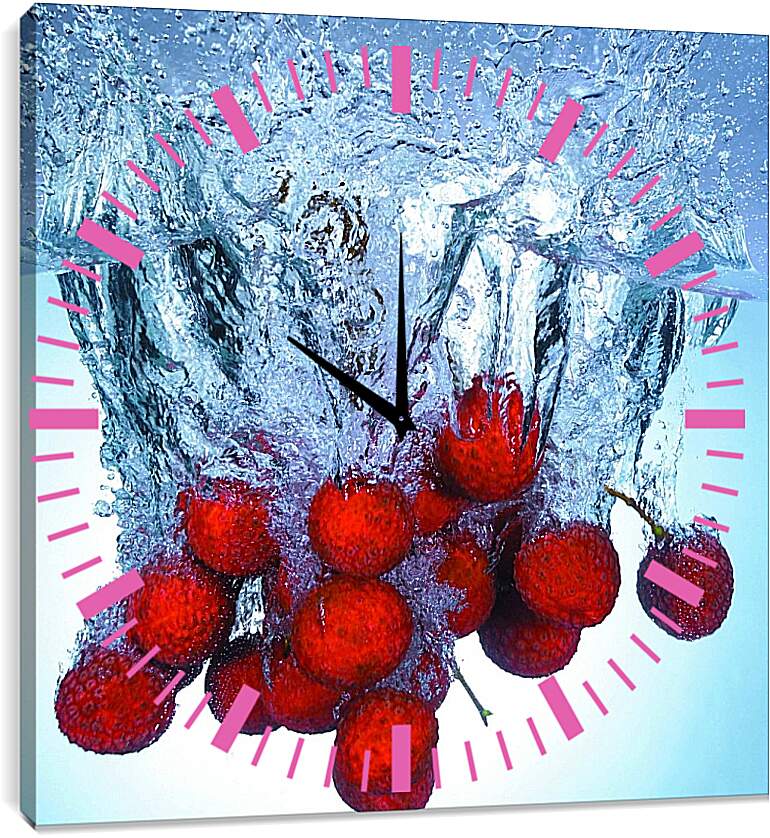 Часы картина - Вода и ягоды