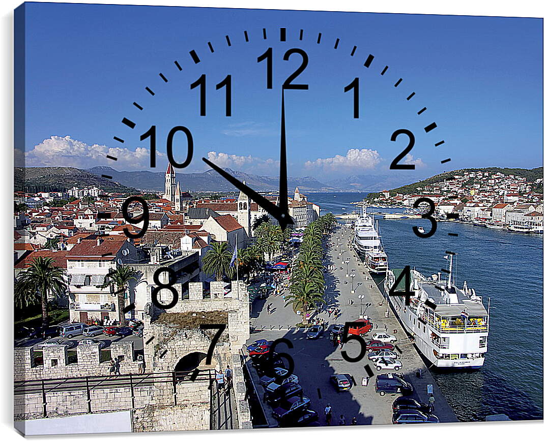 Часы картина - Портовый город
