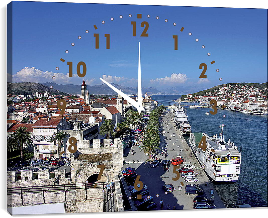 Часы картина - Портовый город
