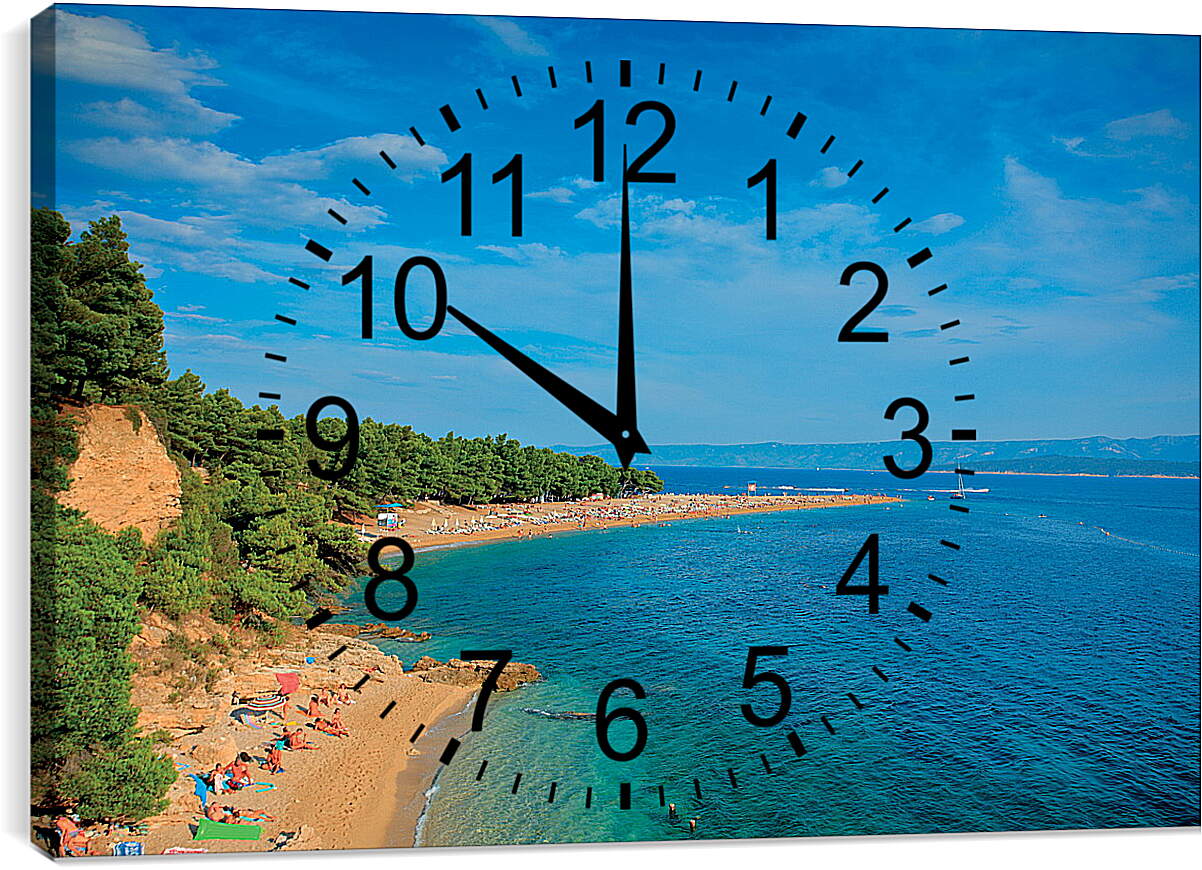 Часы картина - Городской пляж
