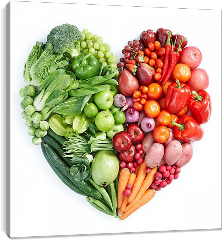 Постер и плакат - Сердце из овощей