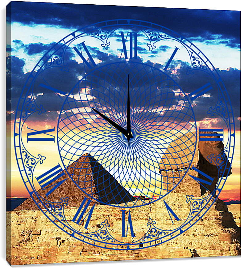 Часы картина - Сфинкс и облака
