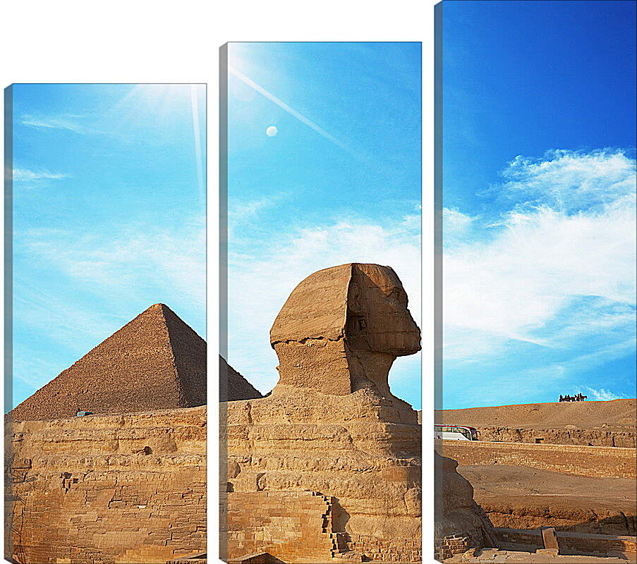 Модульная картина - Сфинкс под Египетским солнцем
