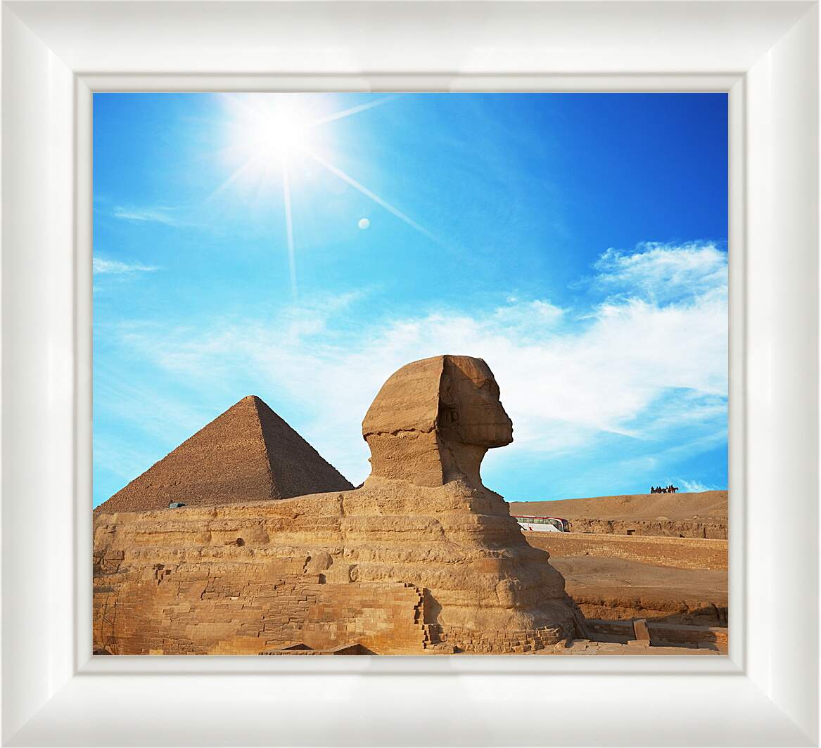 Картина в раме - Сфинкс под Египетским солнцем
