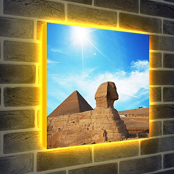 Лайтбокс световая панель - Сфинкс под Египетским солнцем
