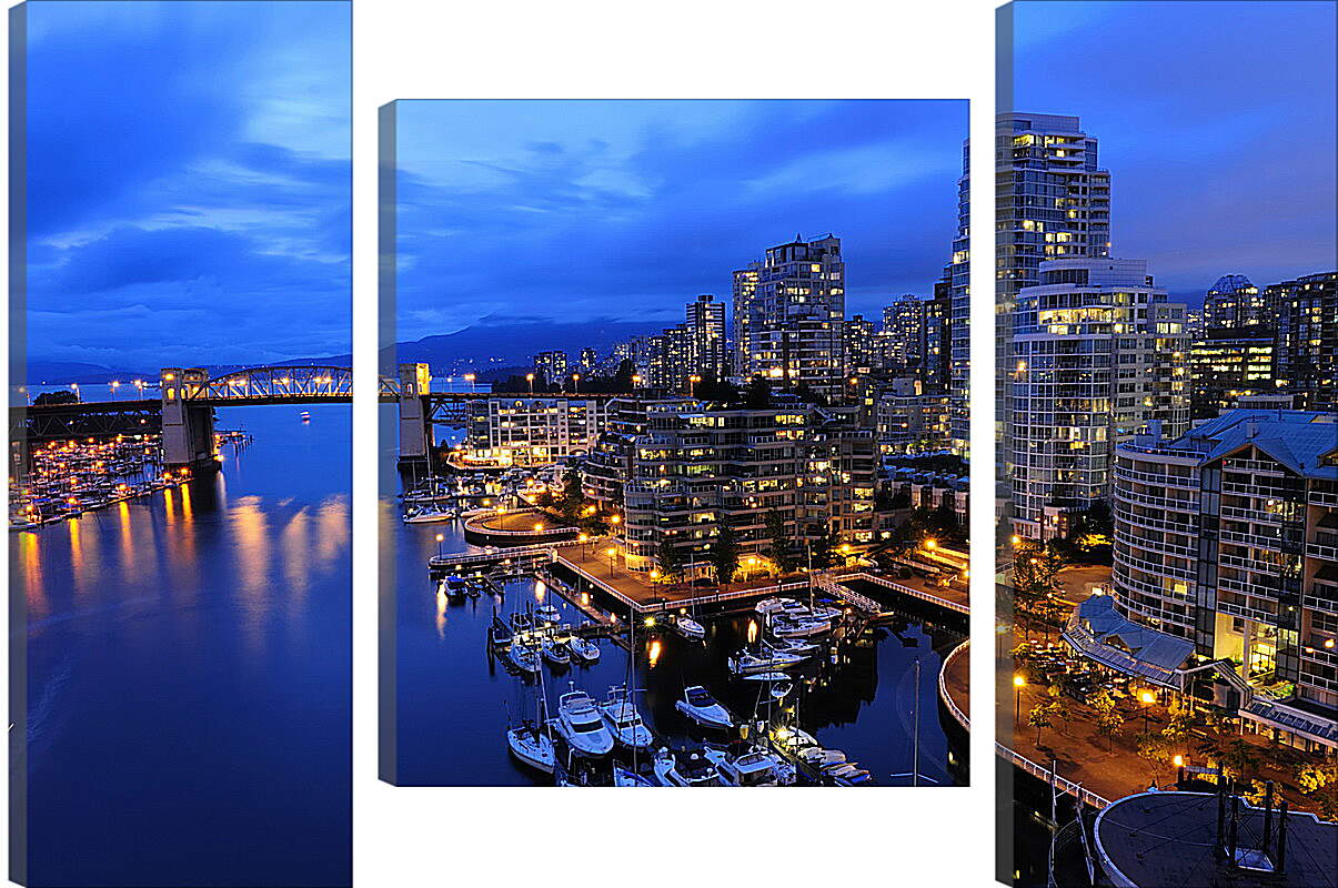 Модульная картина - Стоянка яхт, Ванкувер
