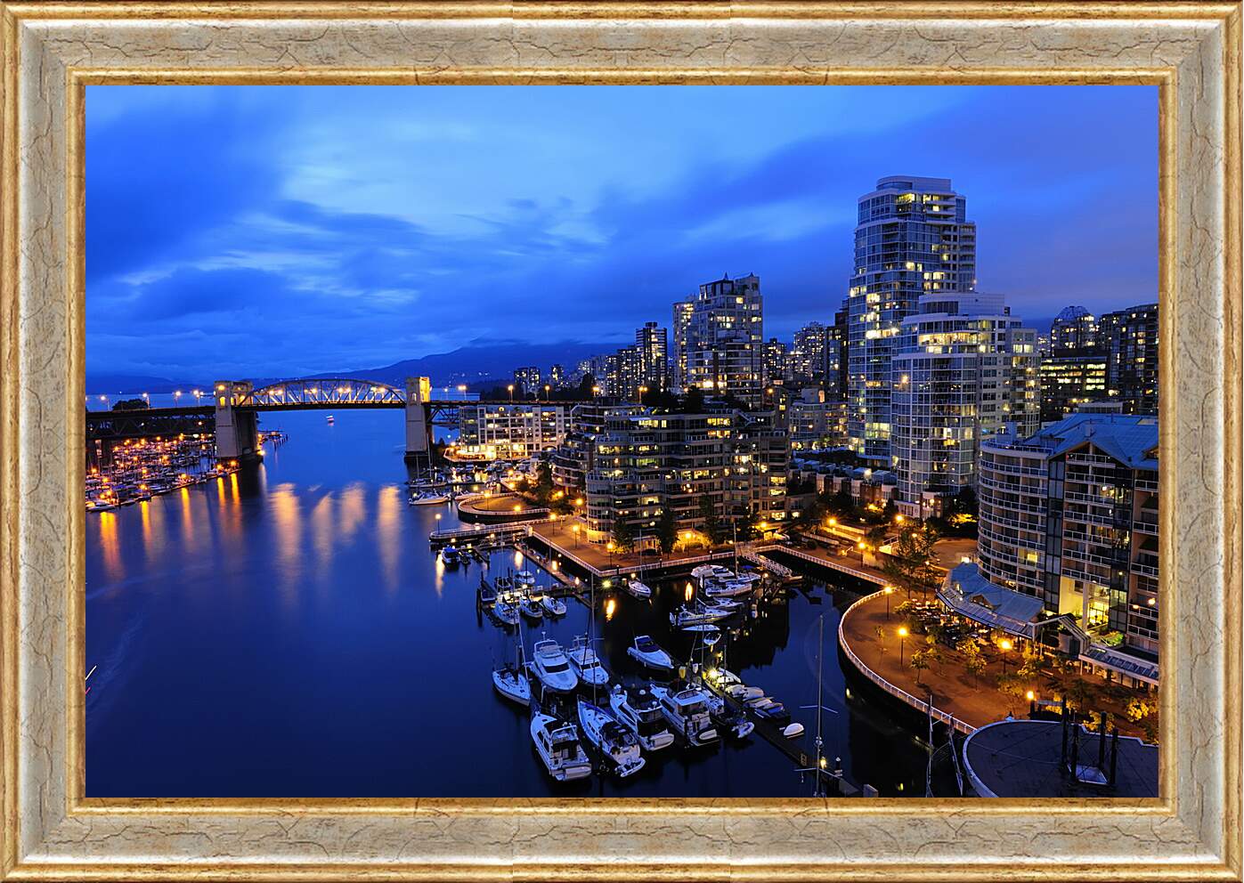 Картина в раме - Стоянка яхт, Ванкувер
