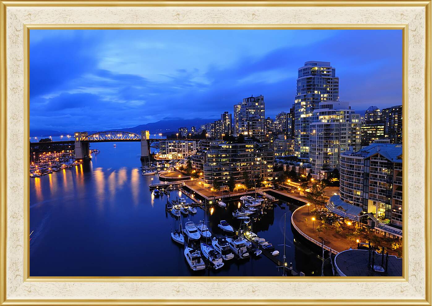 Картина в раме - Стоянка яхт, Ванкувер

