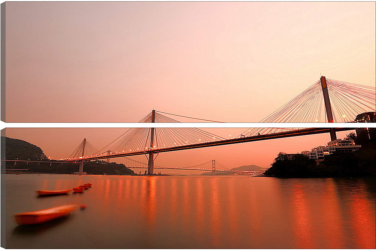Модульная картина - Мост в Гонконге