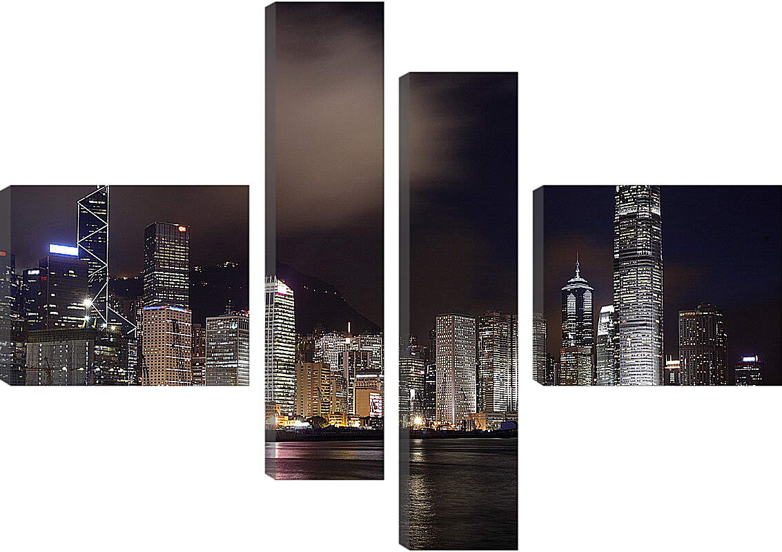 Модульная картина - Гонконг ночью
