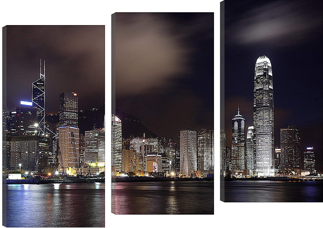 Модульная картина - Гонконг ночью
