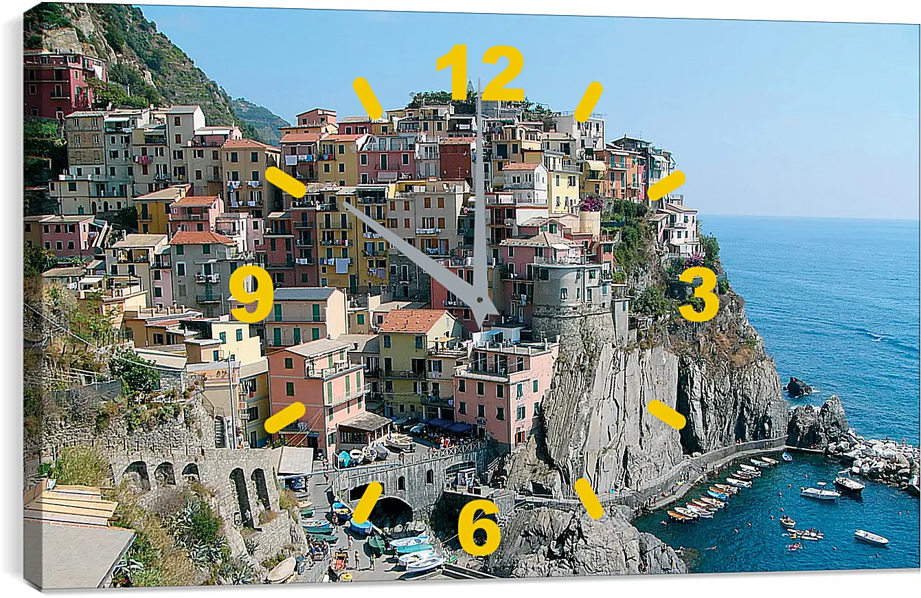 Часы картина - Italy Cinque Terre
