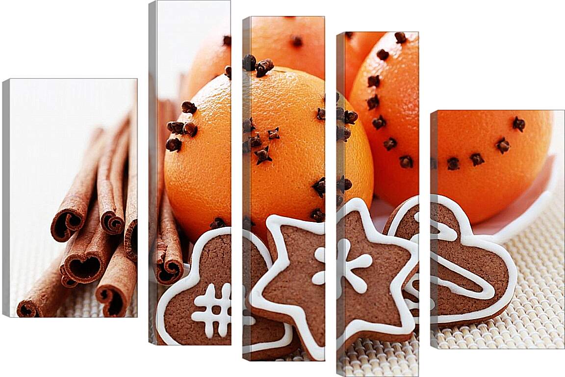 Модульная картина - Печенье и апельсины