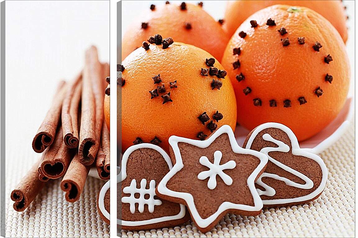 Модульная картина - Печенье и апельсины