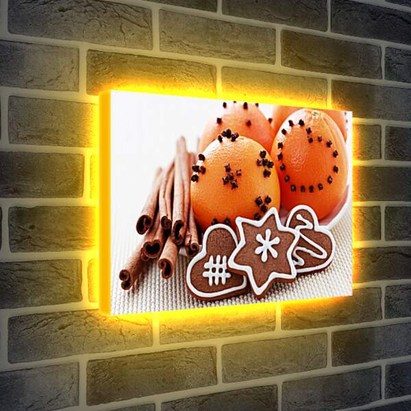 Лайтбокс световая панель - Печенье и апельсины