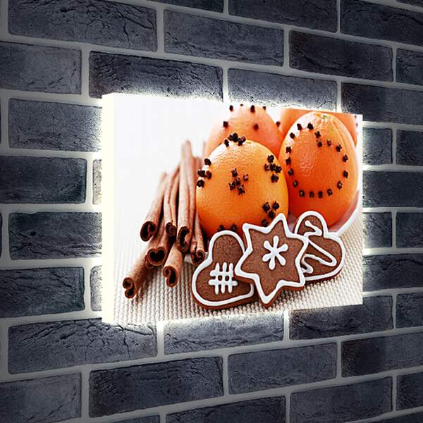 Лайтбокс световая панель - Печенье и апельсины