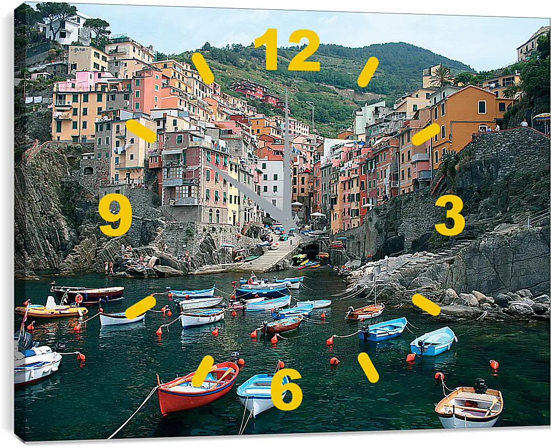 Часы картина - Italy Cinque Terre
