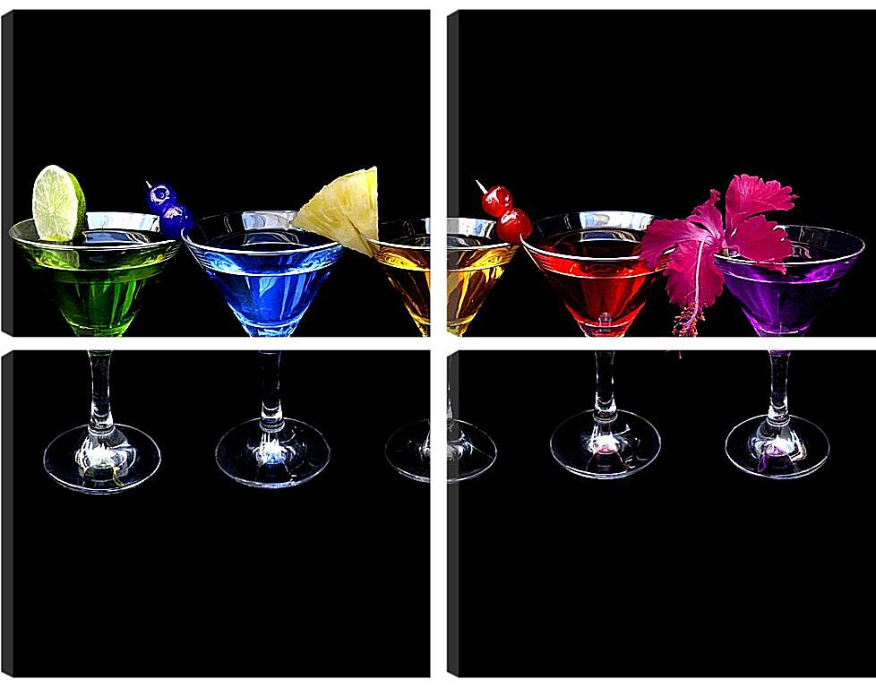 Модульная картина - Разноцветные напитки