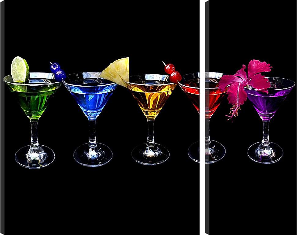 Модульная картина - Разноцветные напитки