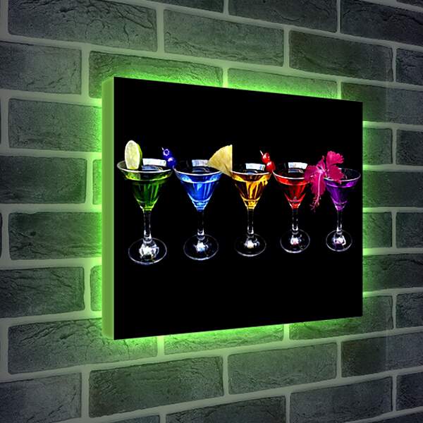 Лайтбокс световая панель - Разноцветные напитки