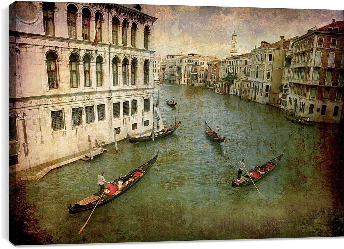 Постер и плакат - Италия. Венеция в стиле гранж.