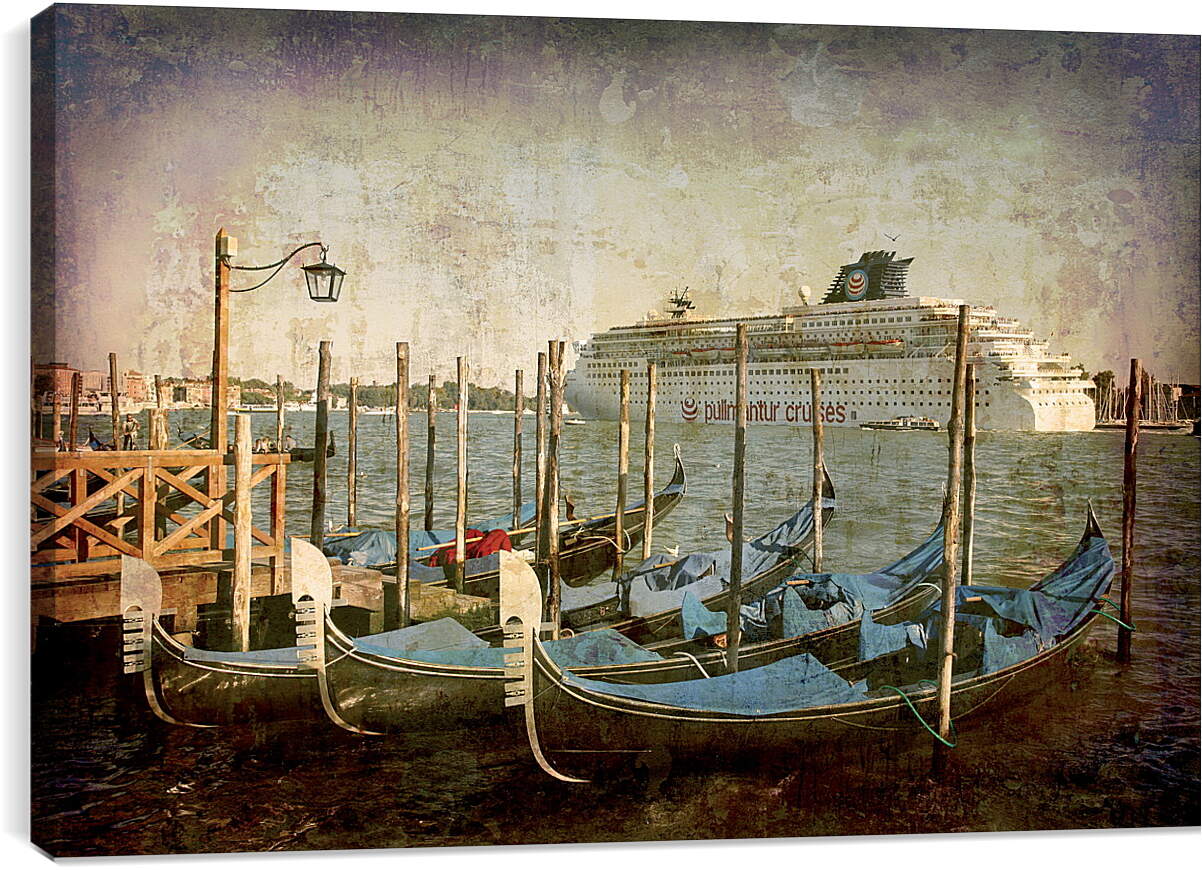 Постер и плакат - Италия. Венеция в стиле гранж.