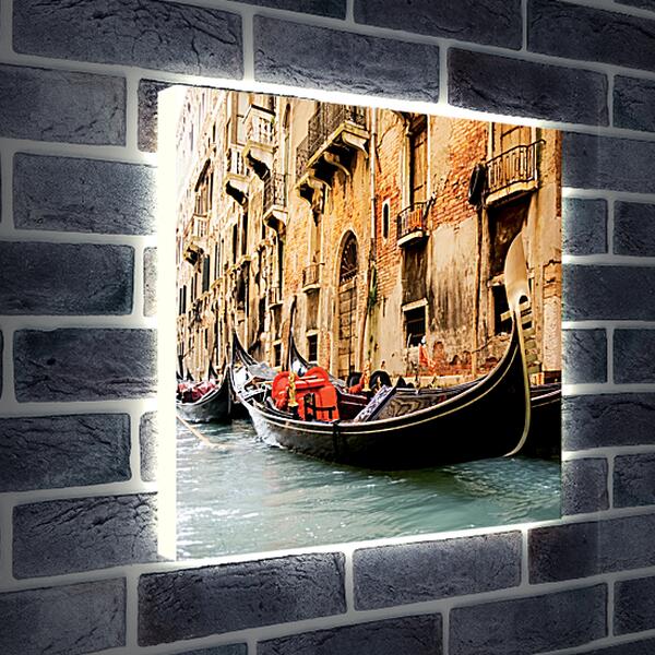 Лайтбокс световая панель - Италия. Венеция в стиле гранж.