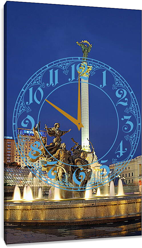 Часы картина - Площадь в Киеве
