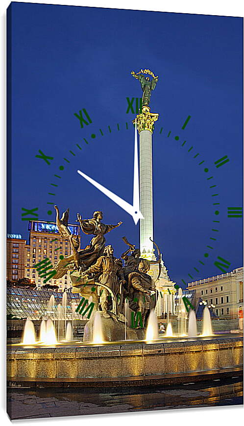 Часы картина - Площадь в Киеве
